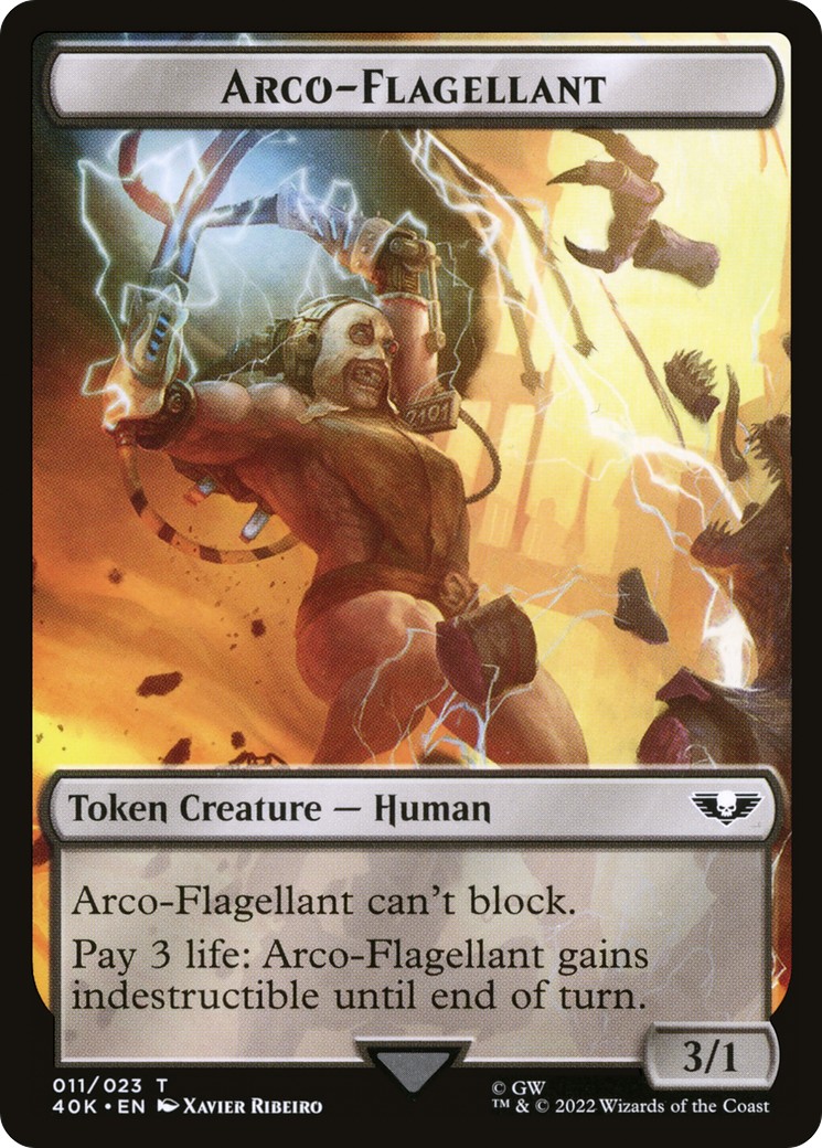2022 Magic: The Gathering Warhammer 40,000 Tokens Arco-Flagellant #11 trading card