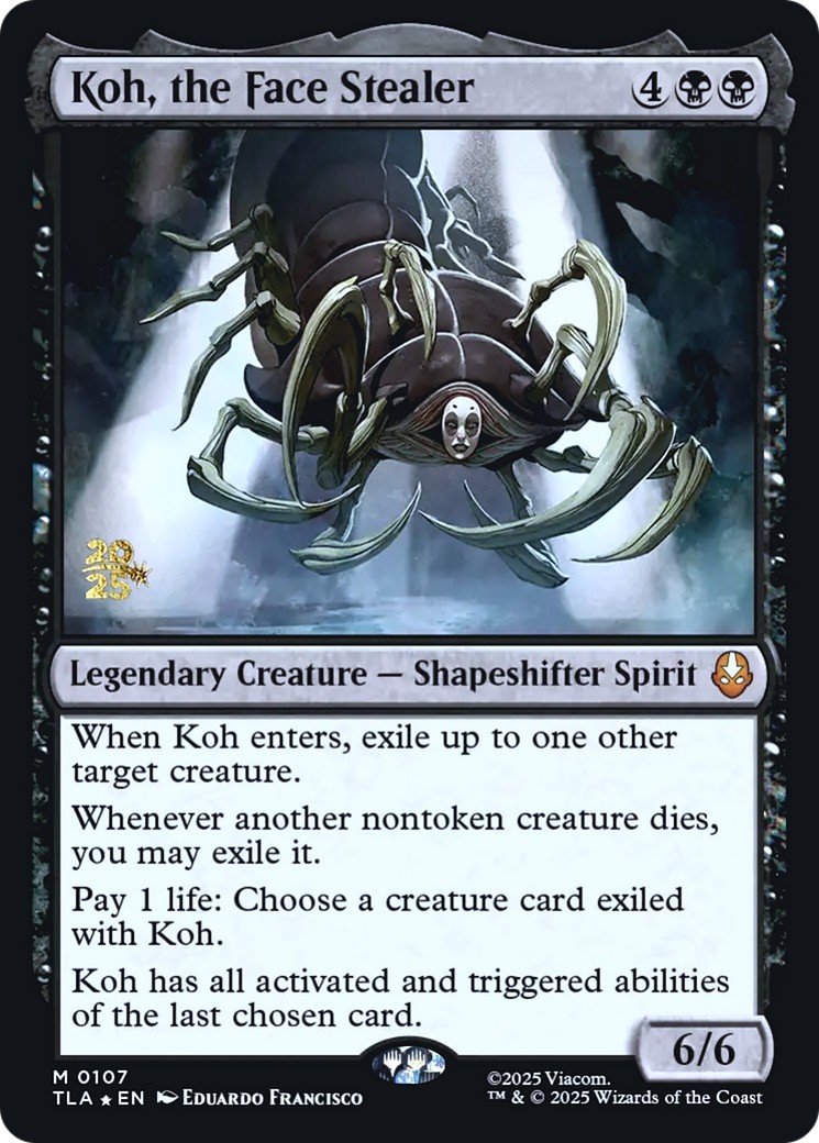 2025 Magic: The Gathering Avatar: The Last Airbender Promos Koh, the Face Stealer #107s trading card