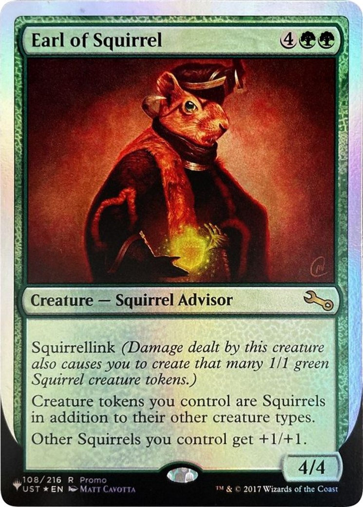 2022 Magic: The Gathering The List (Unfinity Foil Edition) Earl of Squirrel #108 trading card