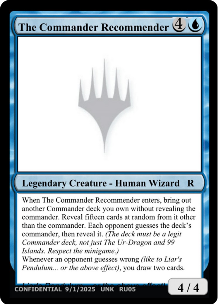 The Commander Recommender - Image 1