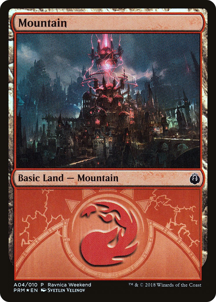 2018 Magic: The Gathering GRN Ravnica Weekend Mountain #A04 trading card