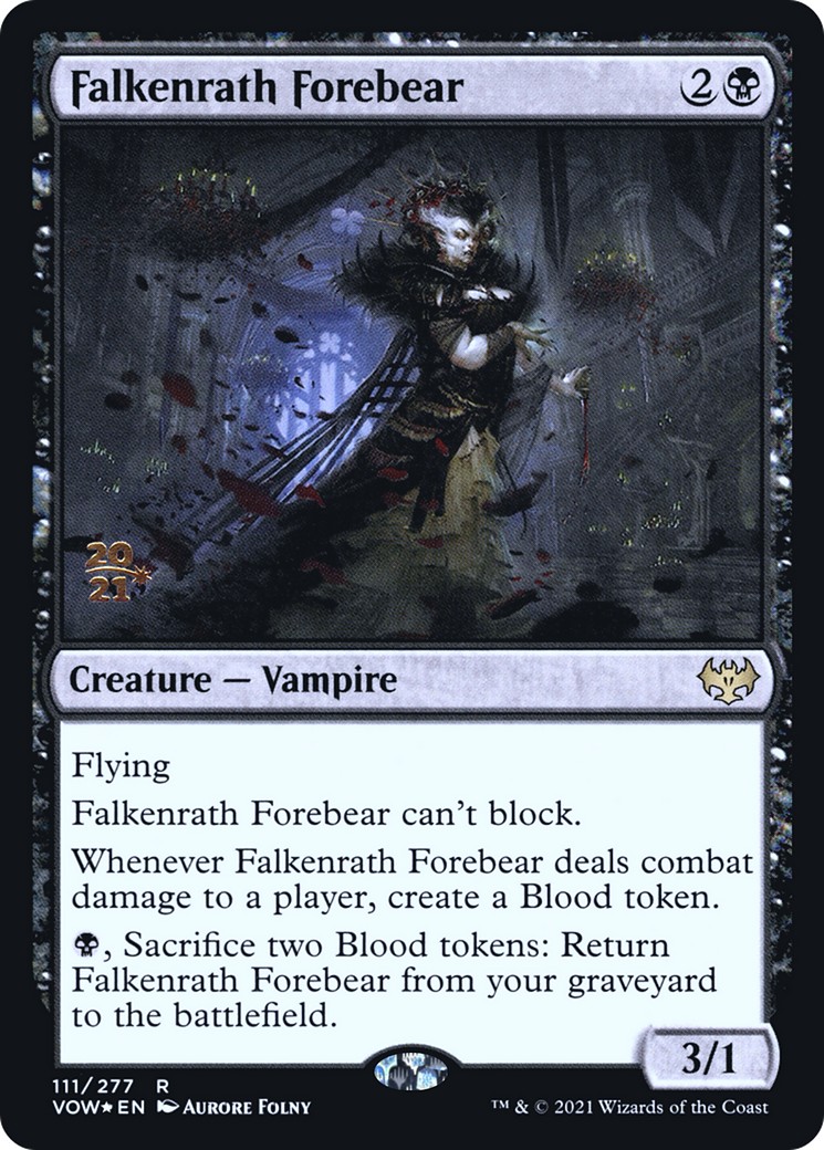 2021 Magic: The Gathering Innistrad: Crimson Vow Promos Falkenrath Forebear #111s trading card