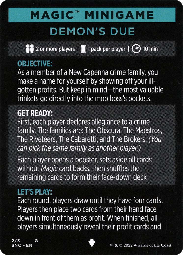Demon's Due (minigame) // Demon's Due (cont'd) - Image 1