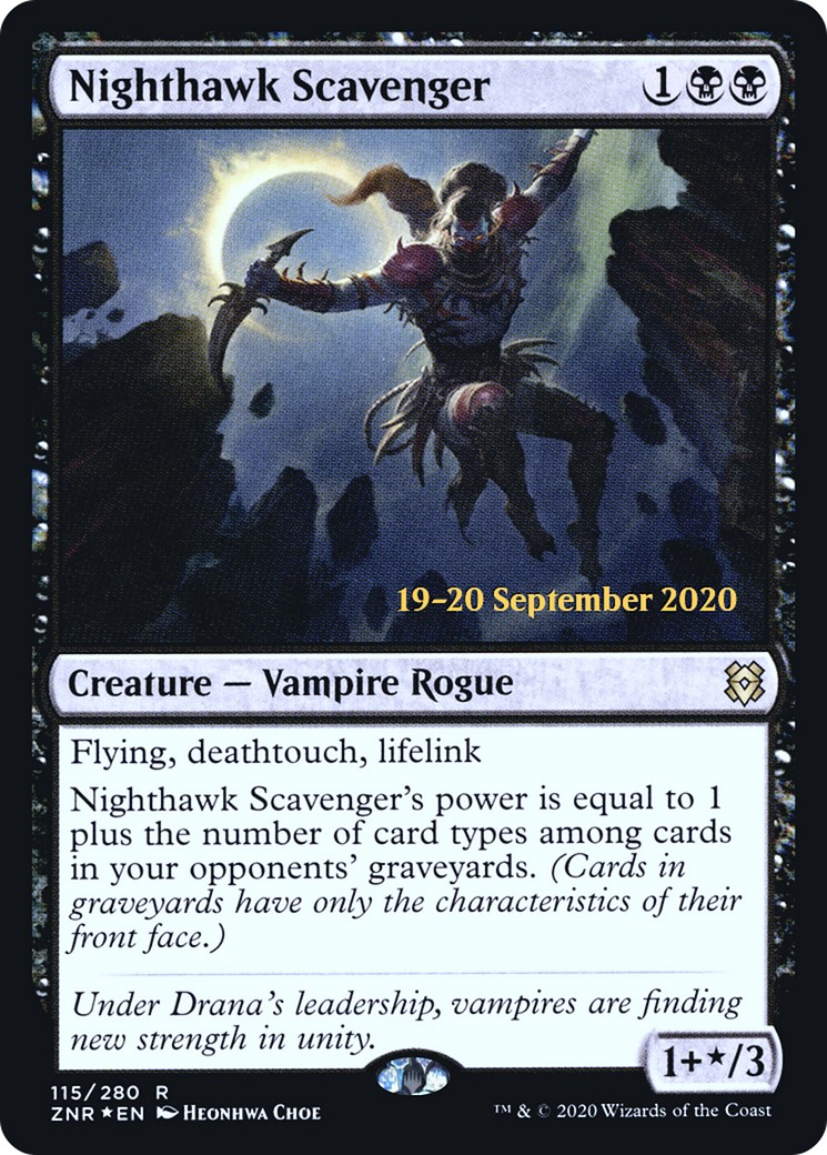 2020 Magic: The Gathering Zendikar Rising Promos Nighthawk Scavenger #115s trading card