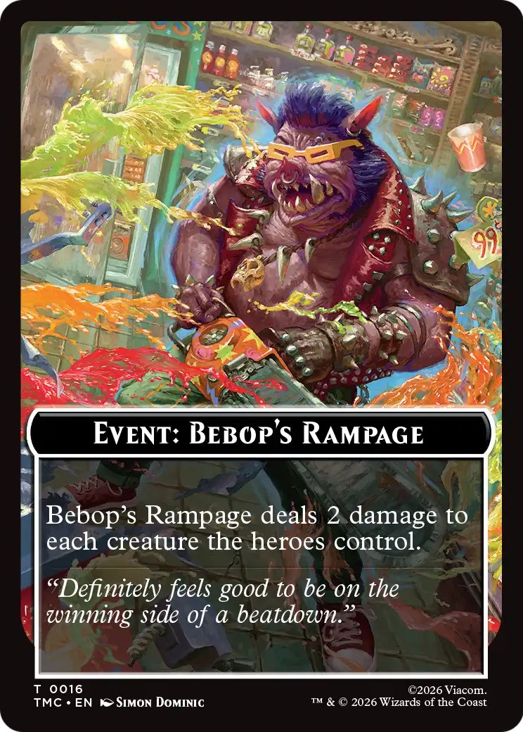 2026 Magic: The Gathering Teenage Mutant Ninja Turtles Eternal Tokens Event: Bebop's Rampage #16 trading card
