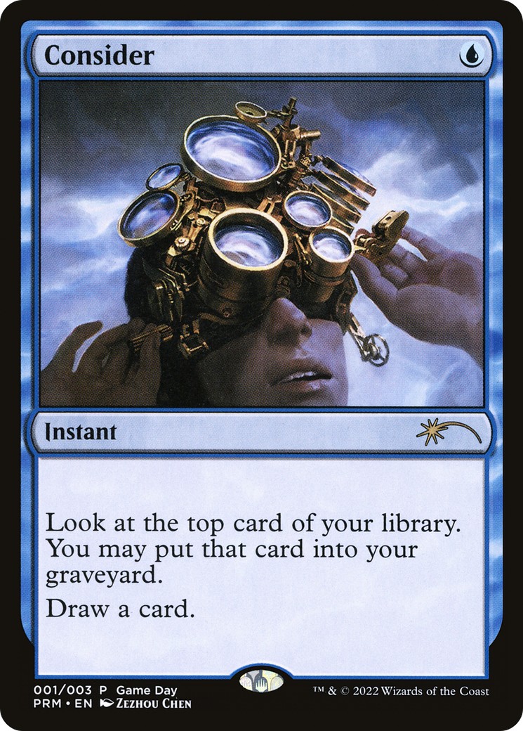2022 Magic: The Gathering Wizards Play Network Consider #1 trading card