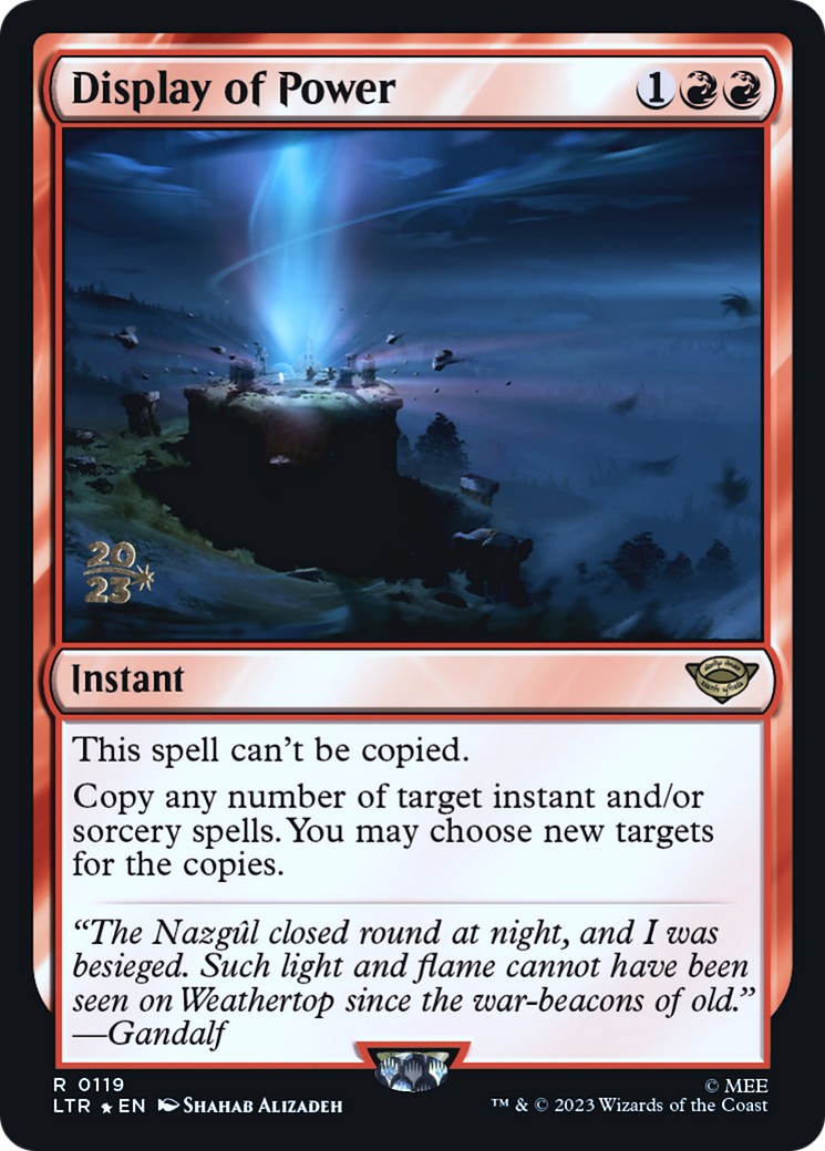2023 Magic: The Gathering Tales of Middle-earth Promos Display of Power #119s trading card