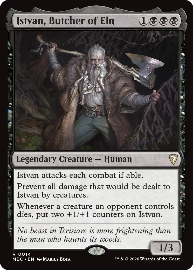 2026 Magic: The Gathering Mystery Booster Commander Edition Istvan, Butcher of Eln #14 trading card