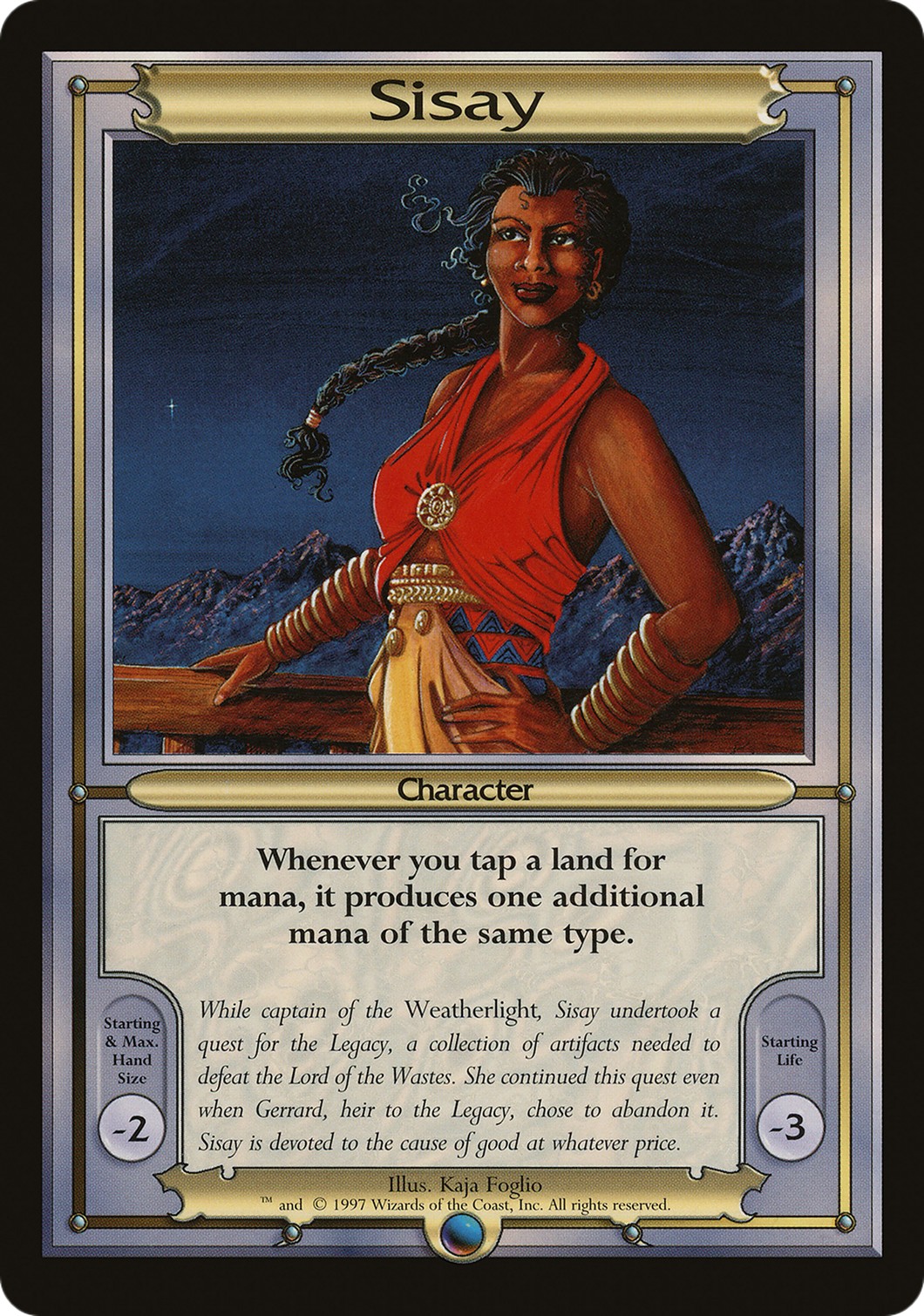 1997 Magic: The Gathering Vanguard Series Sisay #106 trading card