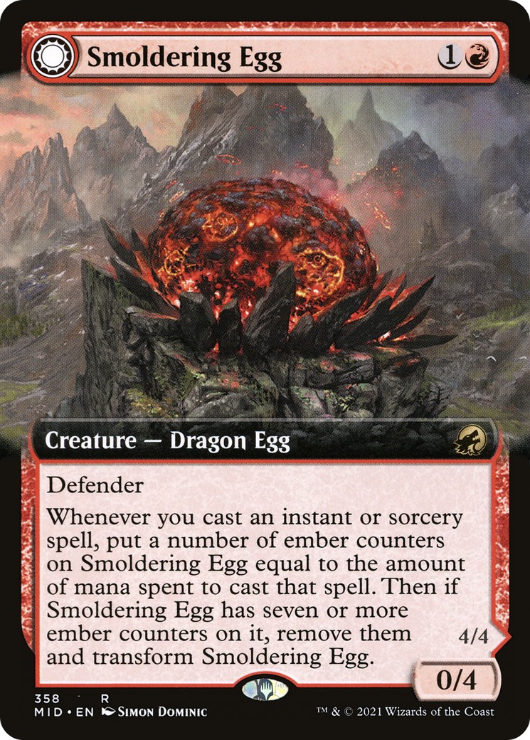 Smoldering Egg // Ashmouth Dragon - Image 1