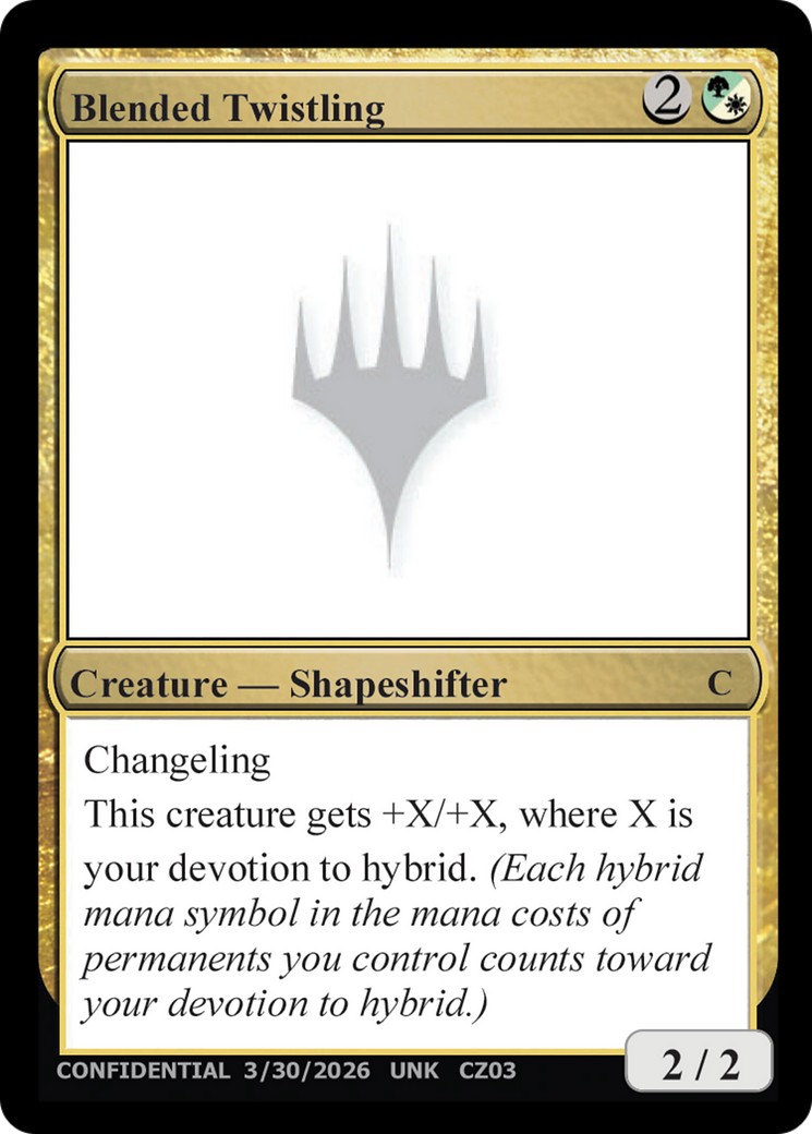 2026 Magic: The Gathering Unknown Event Blended Twistling #CZ03 trading card