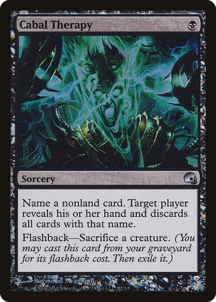 2011 Magic: The Gathering Premium Deck Series: Graveborn Cabal Therapy #12 trading card
