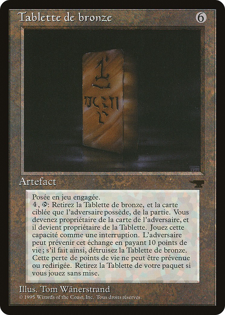 1995 Magic: The Gathering Renaissance Bronze Tablet #115 trading card