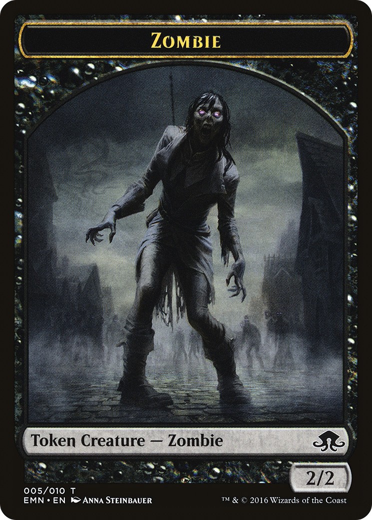 2016 Magic: The Gathering Eldritch Moon Tokens Zombie #5 trading card