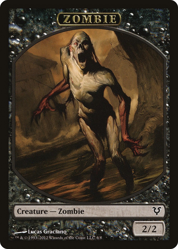 2012 Magic: The Gathering Avacyn Restored Tokens Zombie #6 trading card