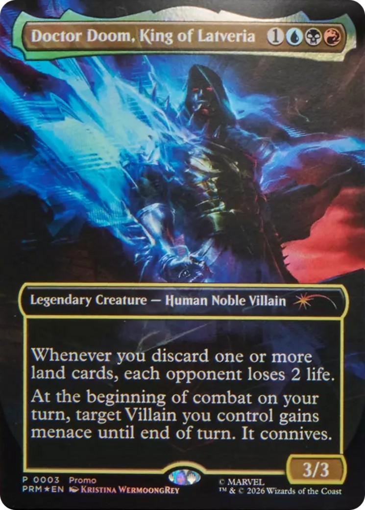 2026 Magic: The Gathering Marvel Legends Series Inserts Doctor Doom, King of Latveria #7 trading card