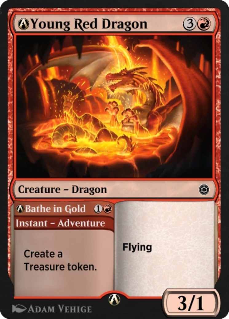 A-Young Red Dragon // A-Bathe in Gold - Image 1