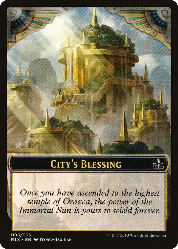 2018 Magic: The Gathering Rivals of Ixalan Tokens City's Blessing #6 trading card