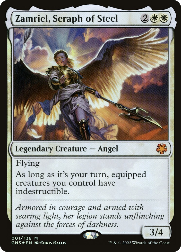 2022 Magic: The Gathering Game Night: Free-for-All Zamriel, Seraph of Steel #1 trading card