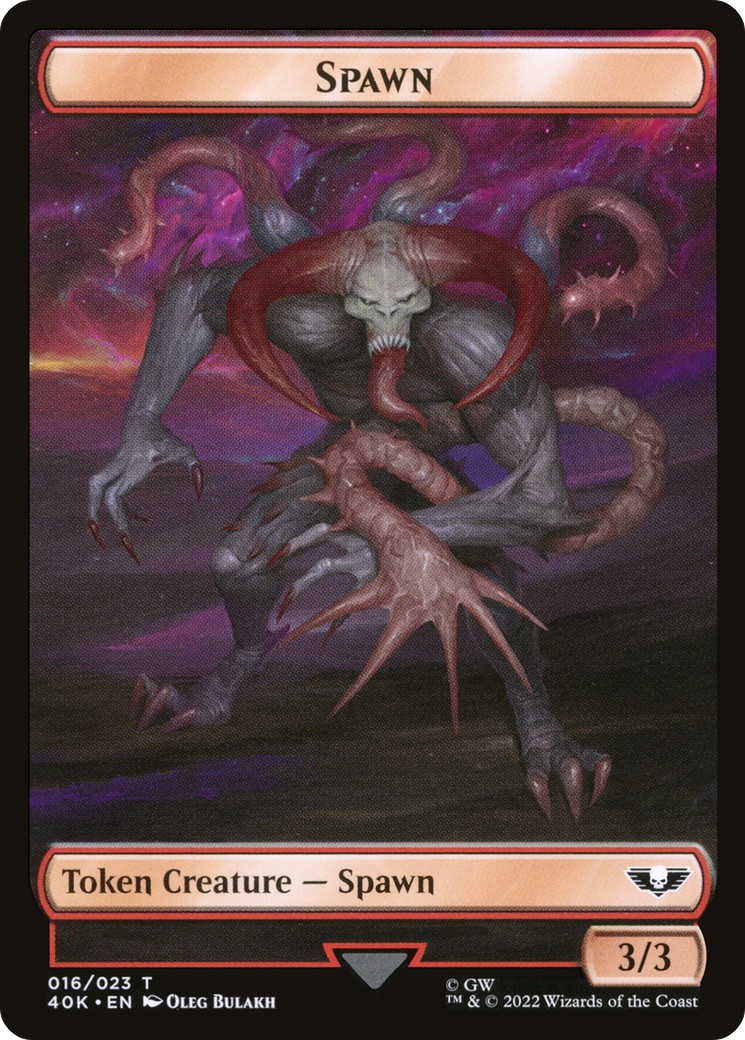 2022 Magic: The Gathering Warhammer 40,000 Tokens Spawn #16 trading card