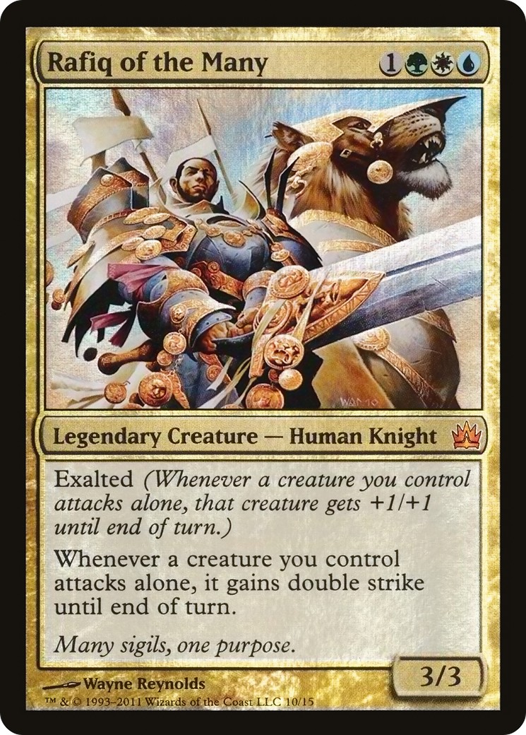 2011 Magic: The Gathering From the Vault: Legends Rafiq of the Many #10 trading card