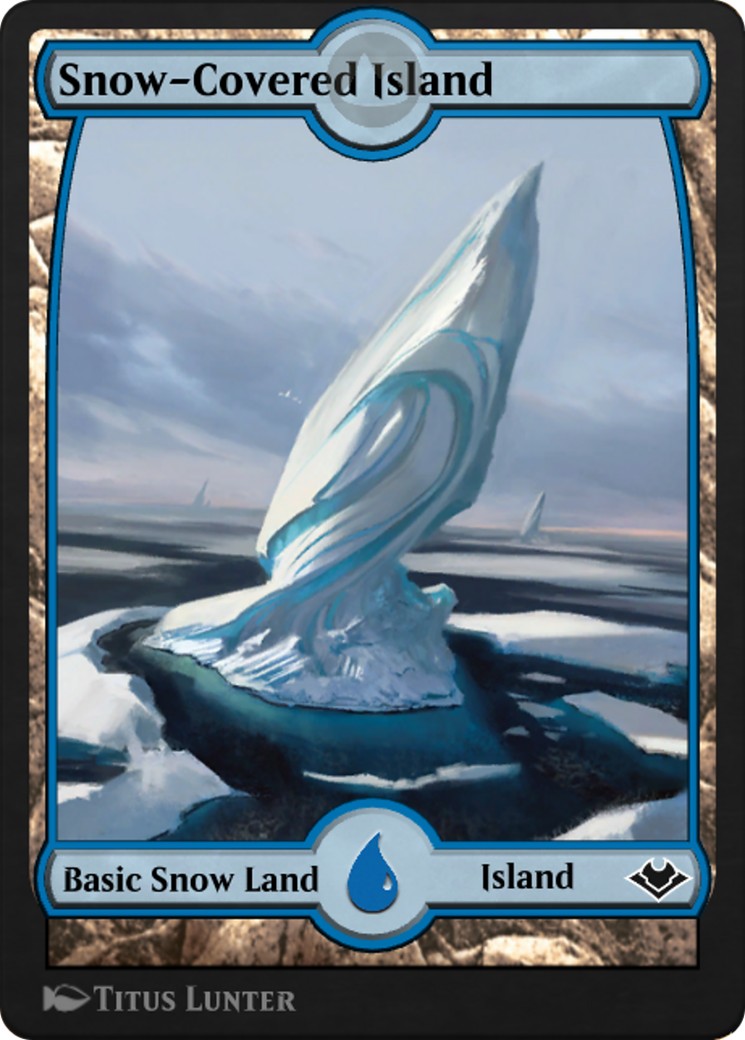 2021 Magic: The Gathering MTG Arena Promos Snow-Covered Island #258 trading card