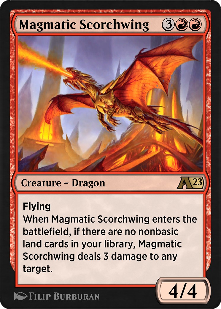 2023 Magic: The Gathering Alchemy: Phyrexia Magmatic Scorchwing #12 trading card