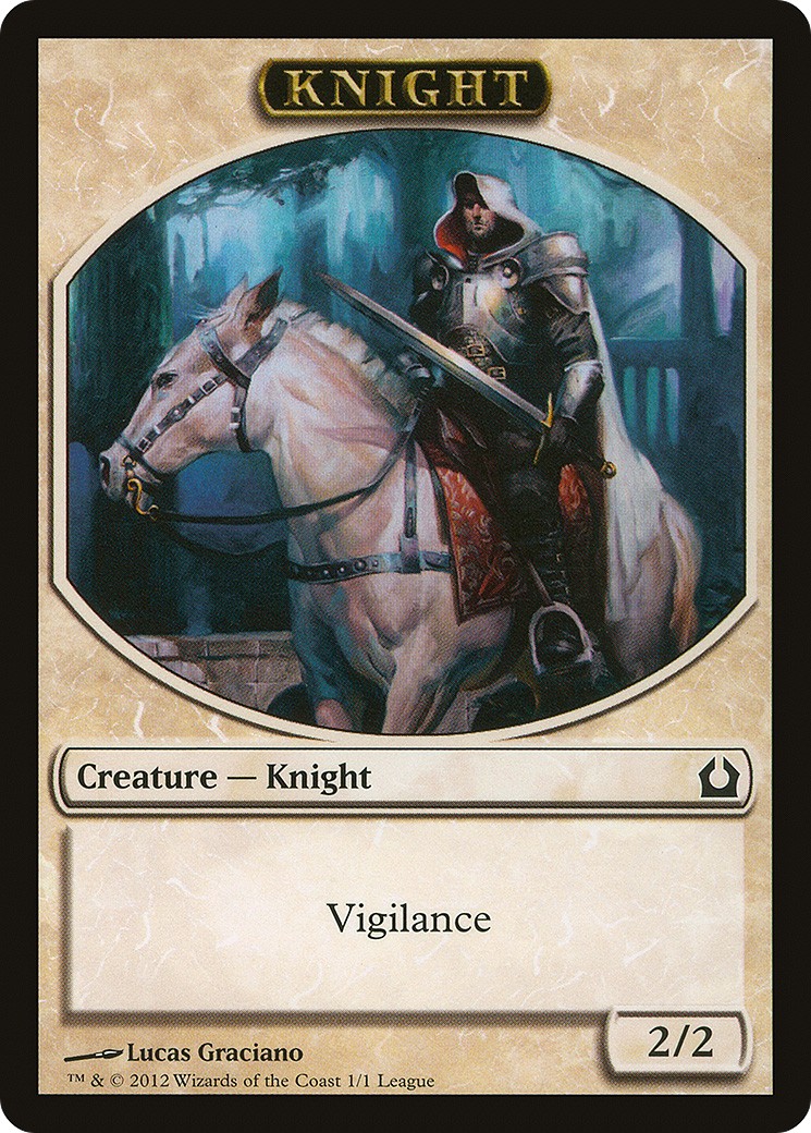 2012 Magic: The Gathering League Tokens Knight #2 trading card