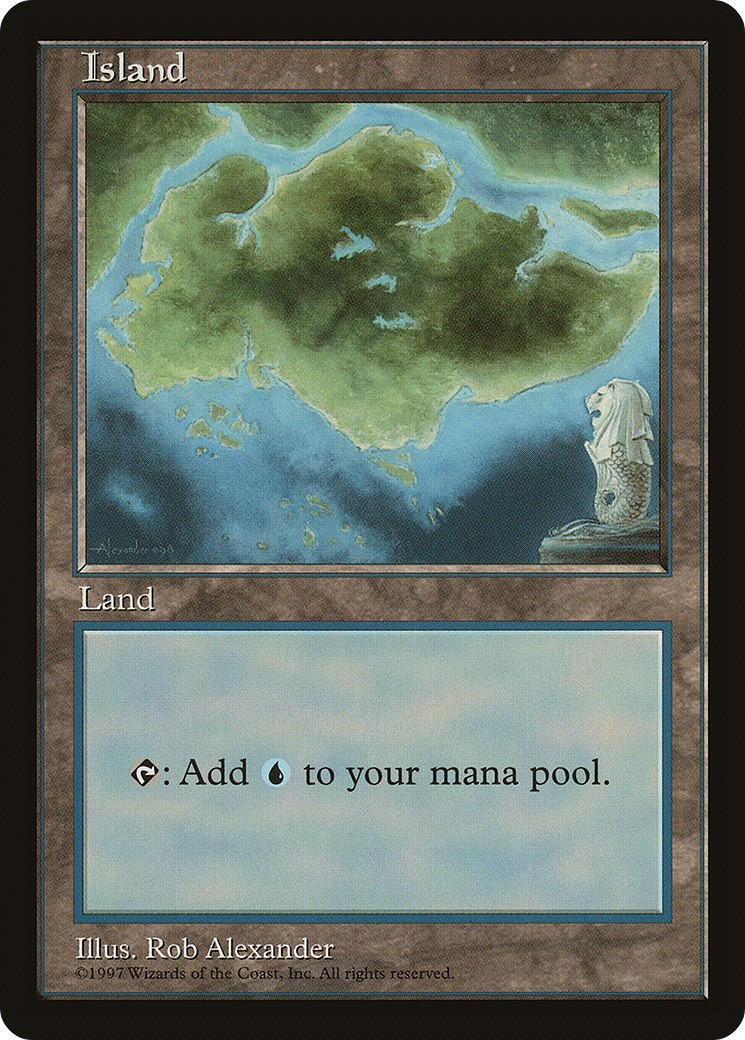 1998 Magic: The Gathering Asia Pacific Land Program Island #12 trading card
