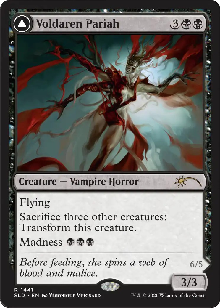 2026 Magic: The Gathering Secret Lair Drop Voldaren Pariah // Abolisher of Bloodlines #1441 trading card