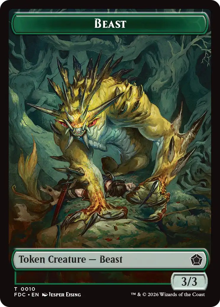 2026 Magic: The Gathering Foundations Commander Tokens Beast #10 trading card