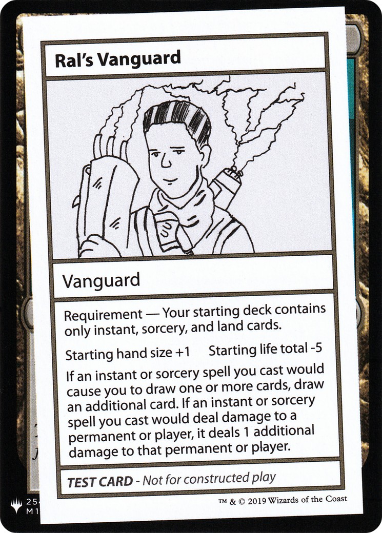2019 Magic: The Gathering Mystery Booster Playtest Cards 2019 Ral's Vanguard #1 trading card