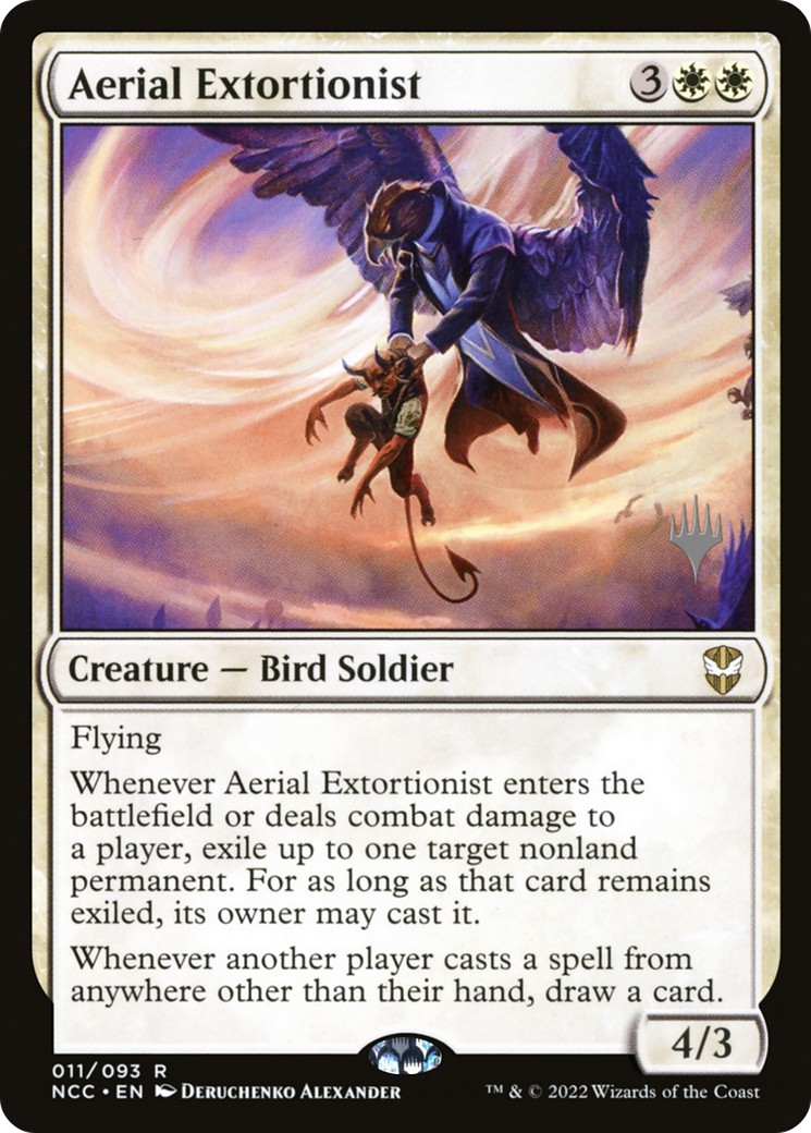 2022 Magic: The Gathering New Capenna Commander Promos Aerial Extortionist #11p trading card
