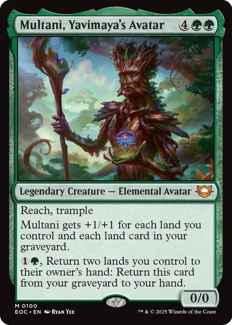2025 Magic: The Gathering Edge of Eternities Multani, Yavimaya's Avatar #100 trading card