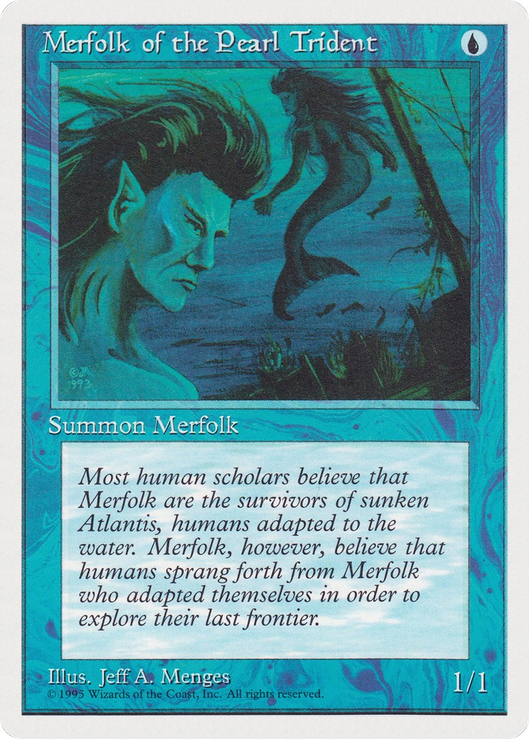 1996 Magic: The Gathering Rivals Quick Start Set Merfolk of the Pearl Trident #10 trading card