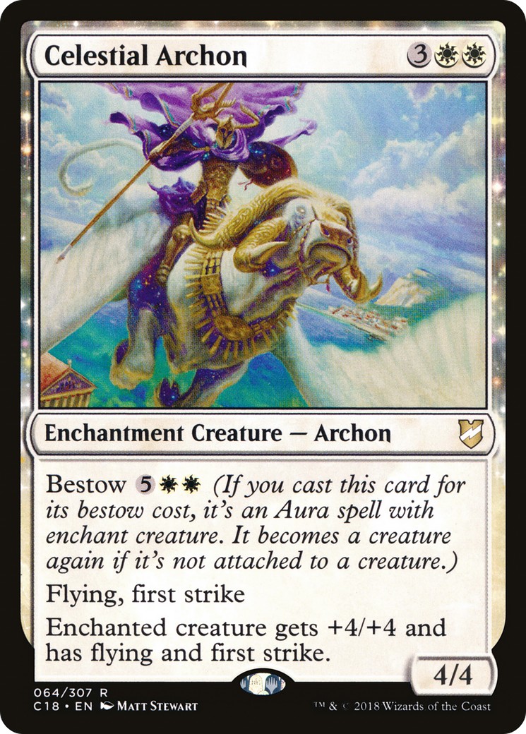 2018 Magic: The Gathering Commander 2018 Celestial Archon #64 trading card