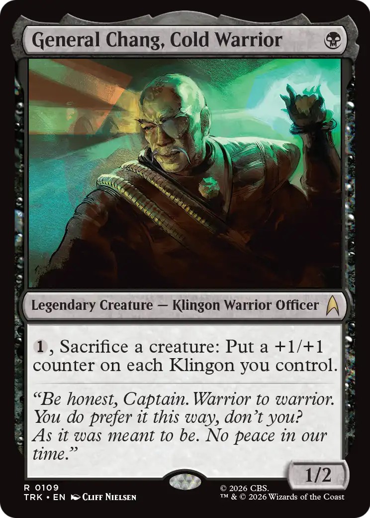2026 Magic: The Gathering Star Trek General Chang, Cold Warrior #109 trading card