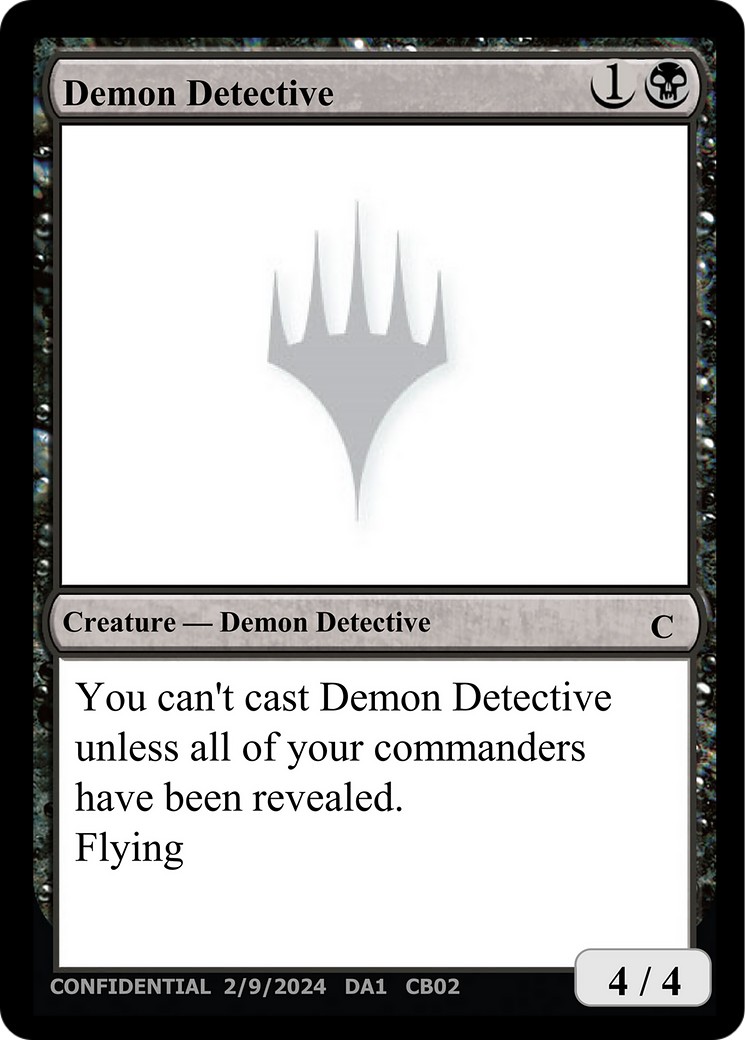 2024 Magic: The Gathering Unknown Event Demon Detective #CB02a trading card