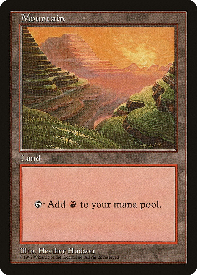 1998 Magic: The Gathering Asia Pacific Land Program Mountain #3 trading card