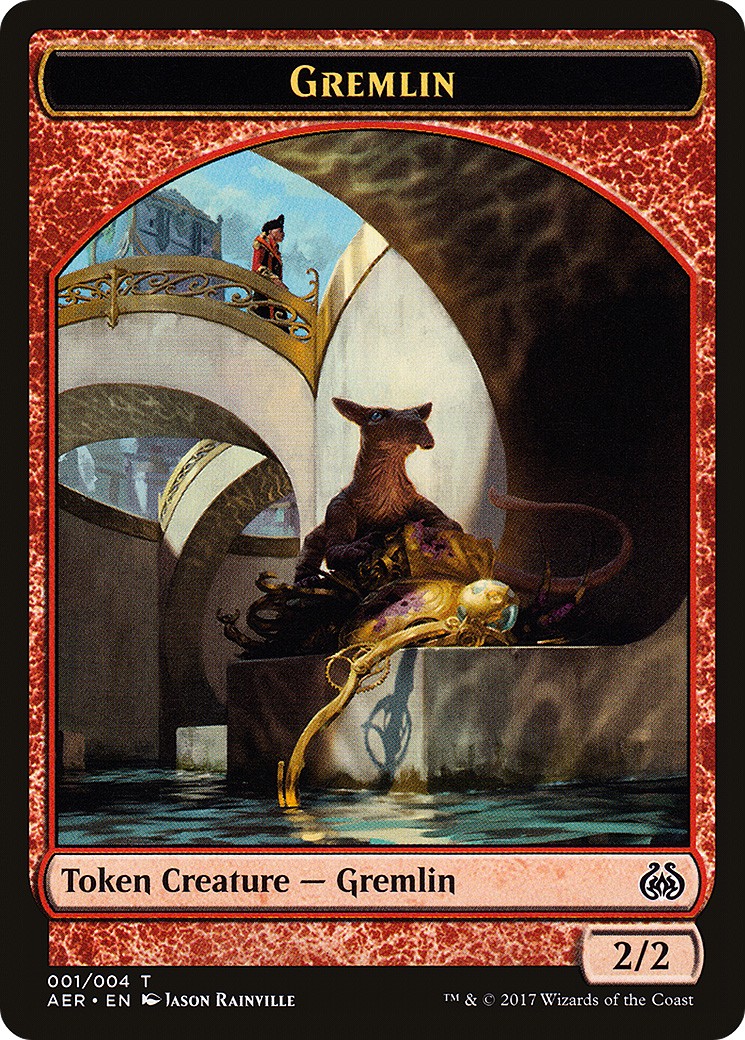 2017 Magic: The Gathering Aether Revolt Tokens Gremlin #1 trading card