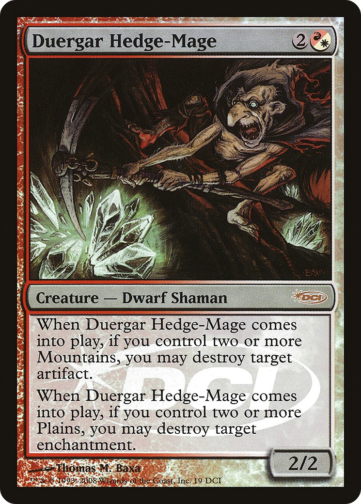 2008 Magic: The Gathering DCI Promos Duergar Hedge-Mage #19 trading card