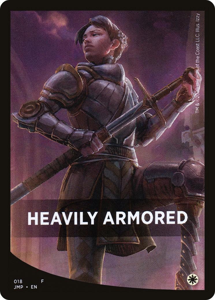2020 Magic: The Gathering Jumpstart Front Cards Heavily Armored #18 trading card