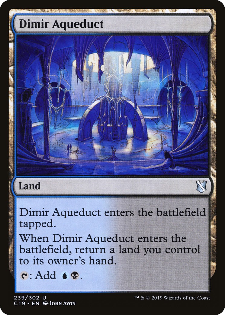 Dimir Aqueduct (Uncommon · Normal) · 2019 · Commander 2019