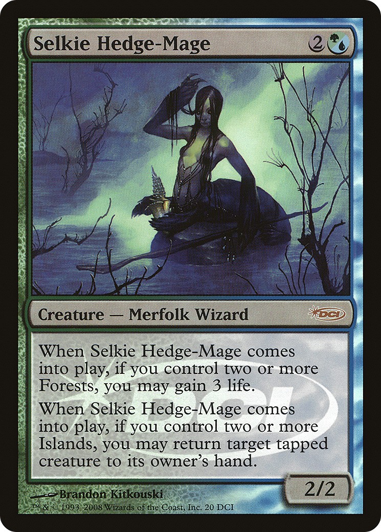 2008 Magic: The Gathering DCI Promos Selkie Hedge-Mage #20 trading card