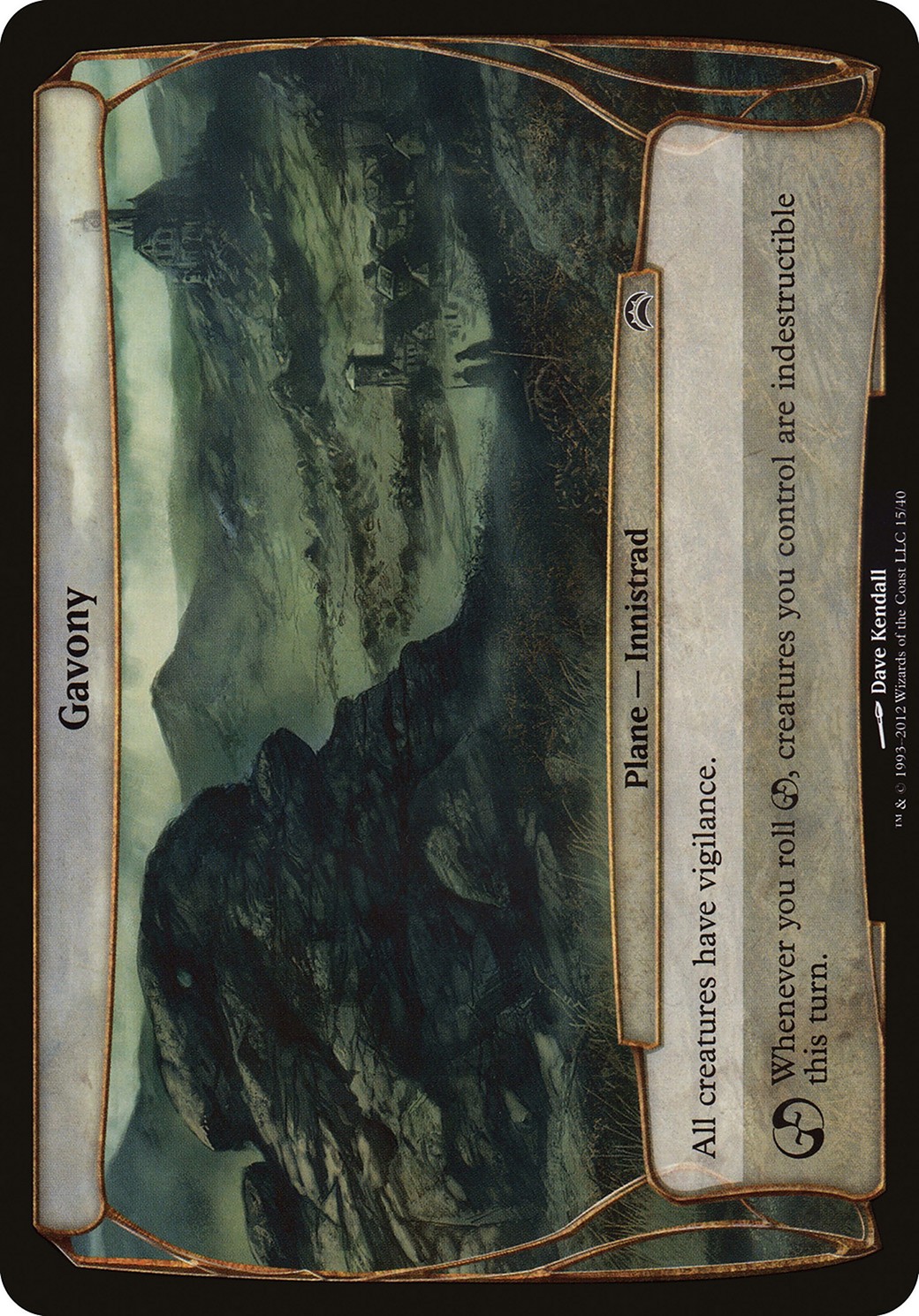 2012 Magic: The Gathering Planechase 2012 Planes Gavony #15 trading card