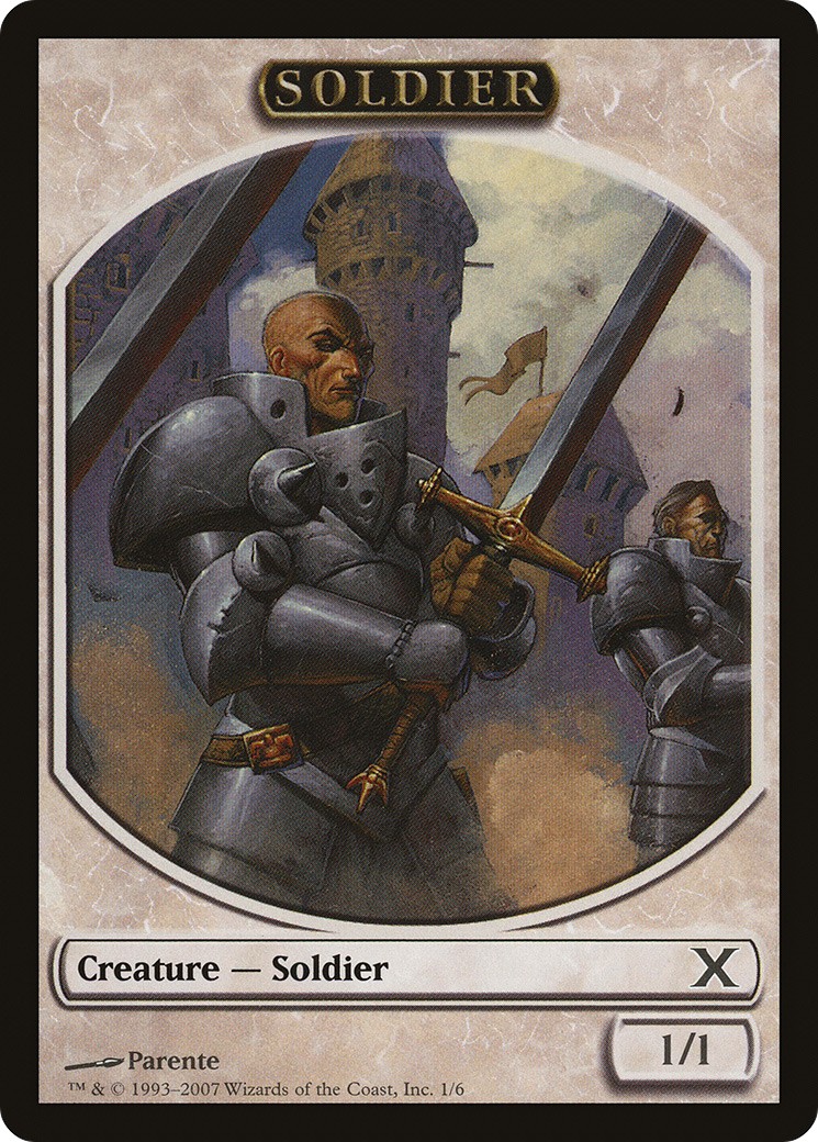 2007 Magic: The Gathering Tenth Edition Tokens Soldier #1 trading card
