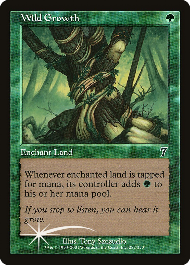 Wild Growth (Common · Foil) · 2001 · Seventh Edition
