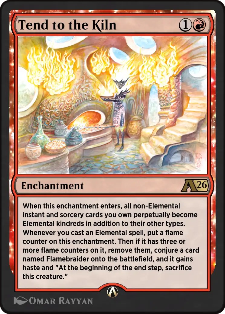 2026 Magic: The Gathering Alchemy: Lorwyn Eclipsed Tend to the Kiln #13 trading card