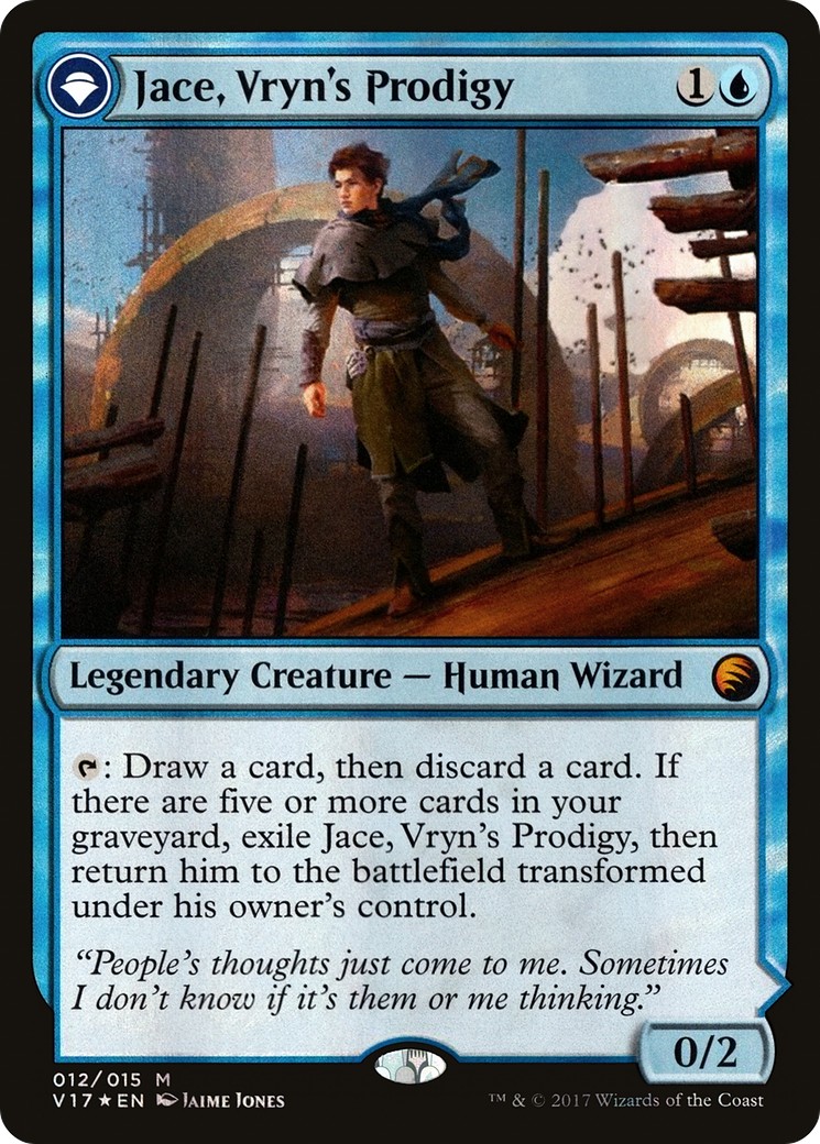 2017 Magic: The Gathering From the Vault: Transform Jace, Vryn's Prodigy // Jace, Telepath Unbound #12 trading card