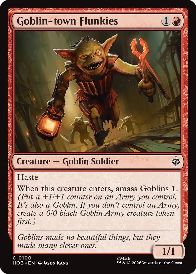 2026 Magic: The Gathering The Hobbit Goblin-town Flunkies #100 trading card